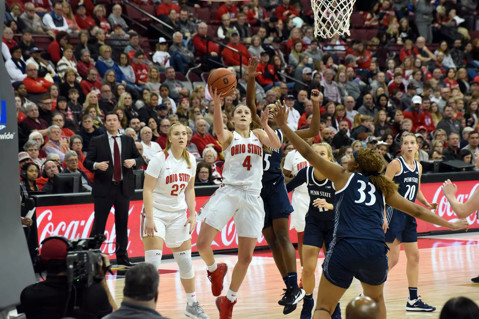 Juhasz Notches Double-Double in 80-70 Win Over Penn State