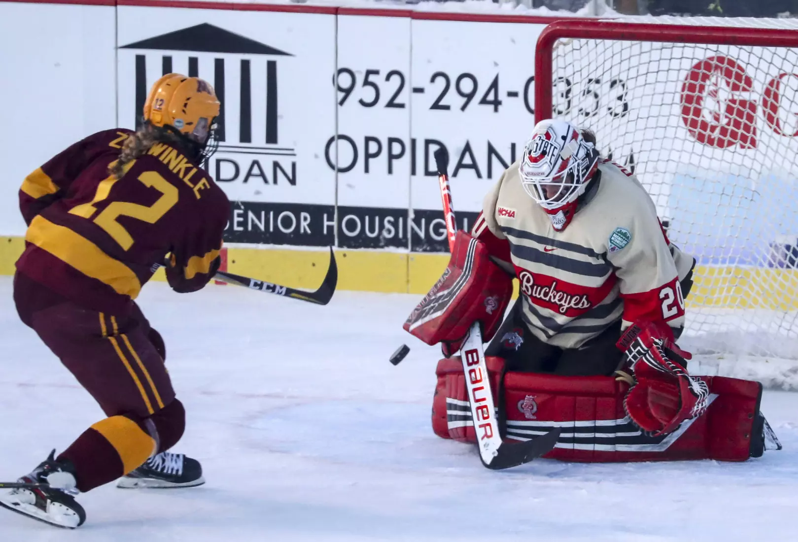 Buckeyes Fall to Gophers, 2-1 in Hockey Day Minnesota