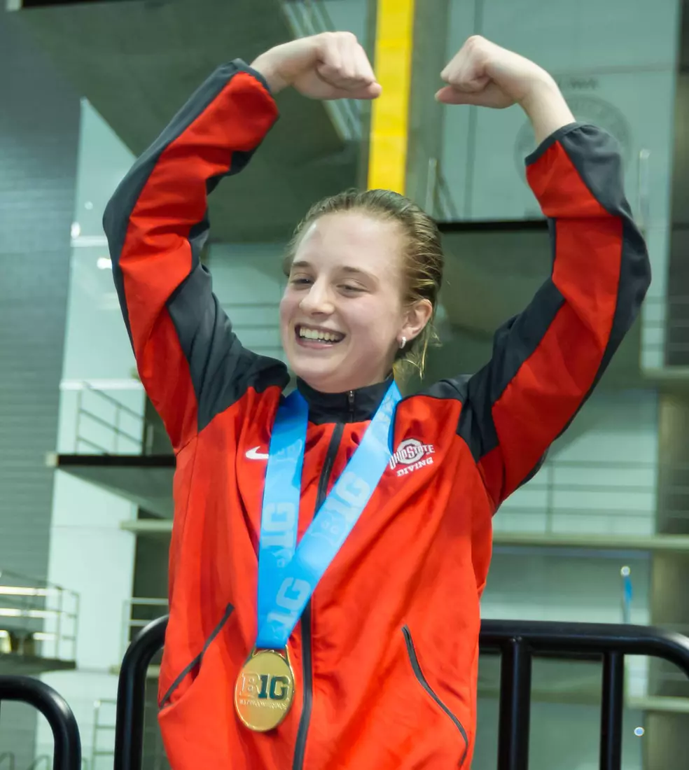 Buckeyes Win Two Big Ten Titles and Finish Day Two in First Place