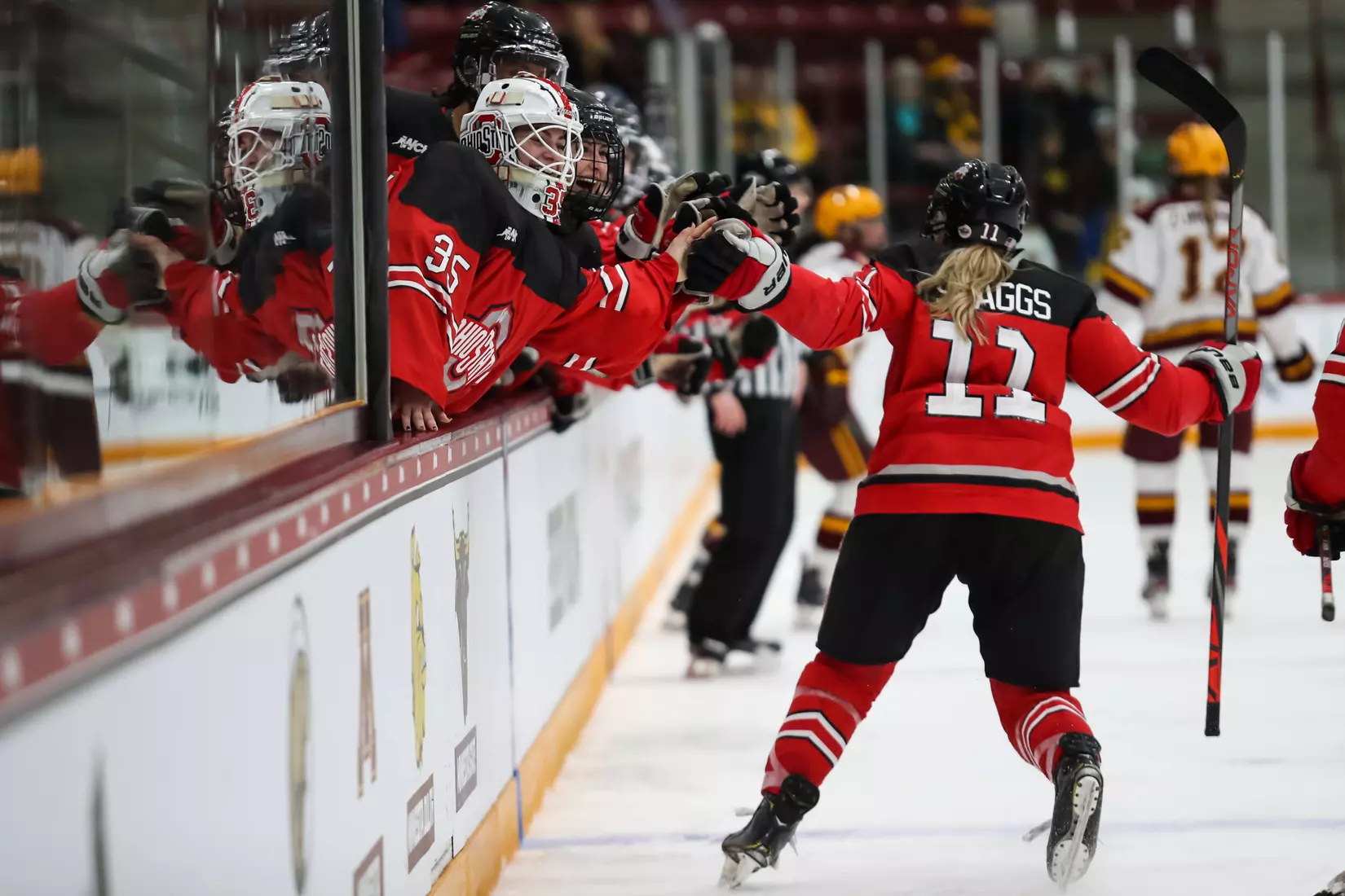 Skaggs Scores in Overtime to Send Buckeyes to WCHA Championship