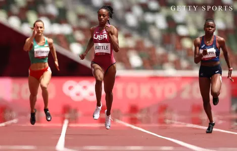 Battle Competes in the 200m Semifinals