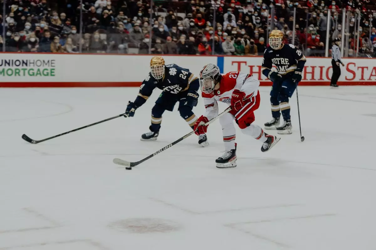 No. 16/15 Buckeyes Fall in OT to No. 13 Notre Dame, 3-2