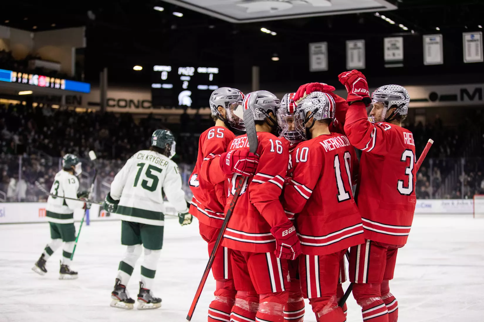 No. 15 Buckeyes Win 3-2 for Sweep of Spartans