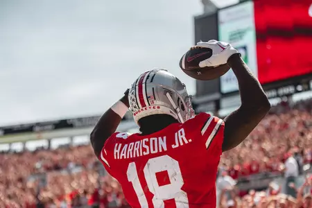 Harrison Jr.’s Three Touchdowns Highlight 45-12 Win over Arkansas State