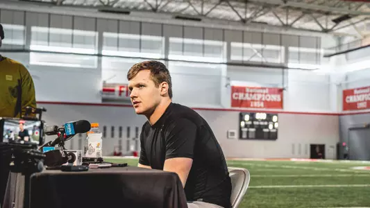 BUCKEYE QUARTERBACKS CHAT WITH THE MEDIA FOLLOWING SPRING PRACTICE
