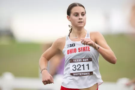 COLLEGE STATION, TX - October 13, 2023 - Ohio State Cross Country Team in College Station, TX. Photo By Evan Pilat/