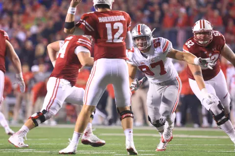 The Ohio State University football team defeats the Wisconsin Badgers in overtime 30-23. October 15,2016
(Photo by Walt Middleton Photography 2016)