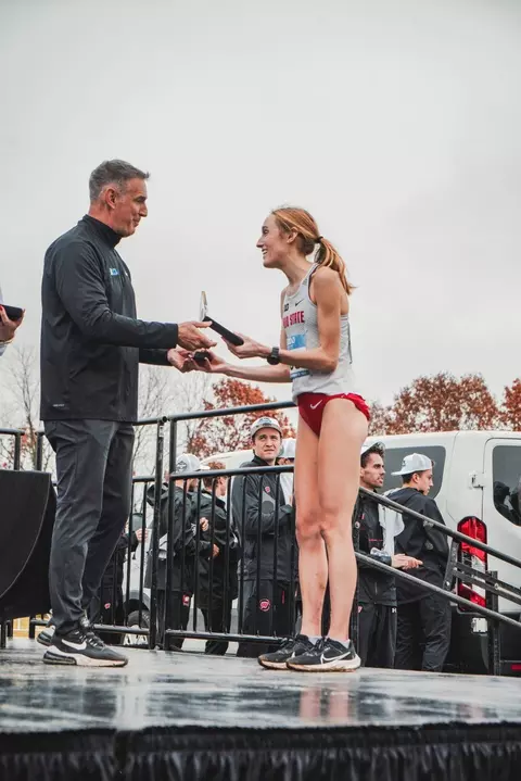 Addie Engel Winning B1G Championship 102723