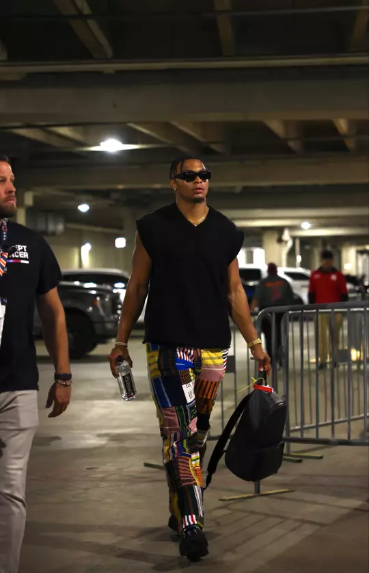 Justin Fields Pregame Outfit Photo