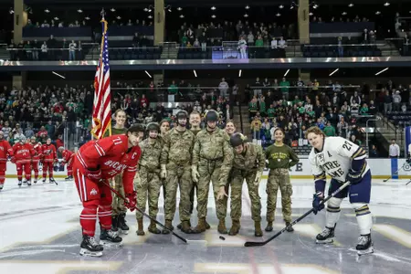 Military Appreciation Night puck drop at ND