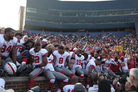 Ohio State FB Celebration at Michigan