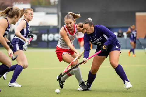 The Northwestern vs OSU,, during the Big Ten Tournament at Ocker Field in Ann Arbor on Nov. 3, 2023.
