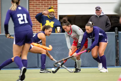 The Northwestern vs OSU,, during the Big Ten Tournament at Ocker Field in Ann Arbor on Nov. 3, 2023.