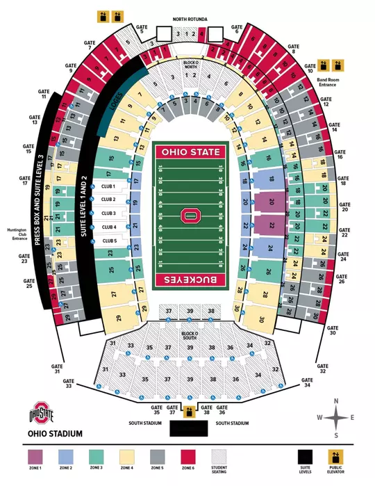 Ohio Stadium Seat Chart