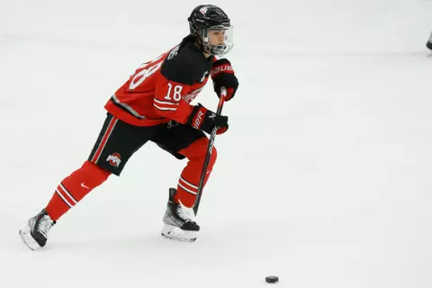 Ohio State women's hockey vs. Minnesota Duluth Friday, Oct. 21, 2022, in Columbus, Ohio. (Photo/Jay LaPrete)