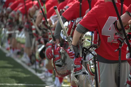 Ohio State plays Jacksonville during the second half of an NCAA lacrosse game Sunday, Feb. 25, 2018, in Jacksonville, Fla. OSU won 12-11 in overtime. (Walt Middleton Photo/Phelan M. Ebenhack