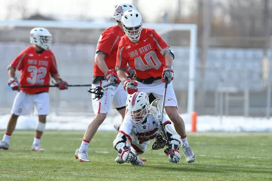 Ohio State versus University of Detroit Mercy, men's lacrosse in the Midwest Classic at Wisner Stadium in Pontiac, Michigan, Sunday, March 4, 2018.