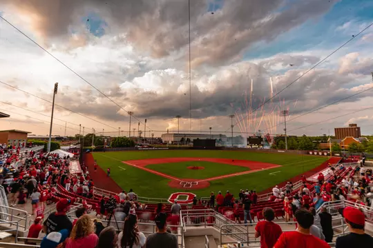 Baseball diamond fireworks
