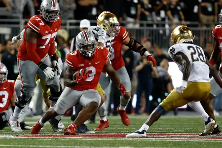 Ohio State plays Notre Dame on Saturday, September 3, 2022 at Ohio Stadium. Ohio State defeated Notre Dame 21-10.