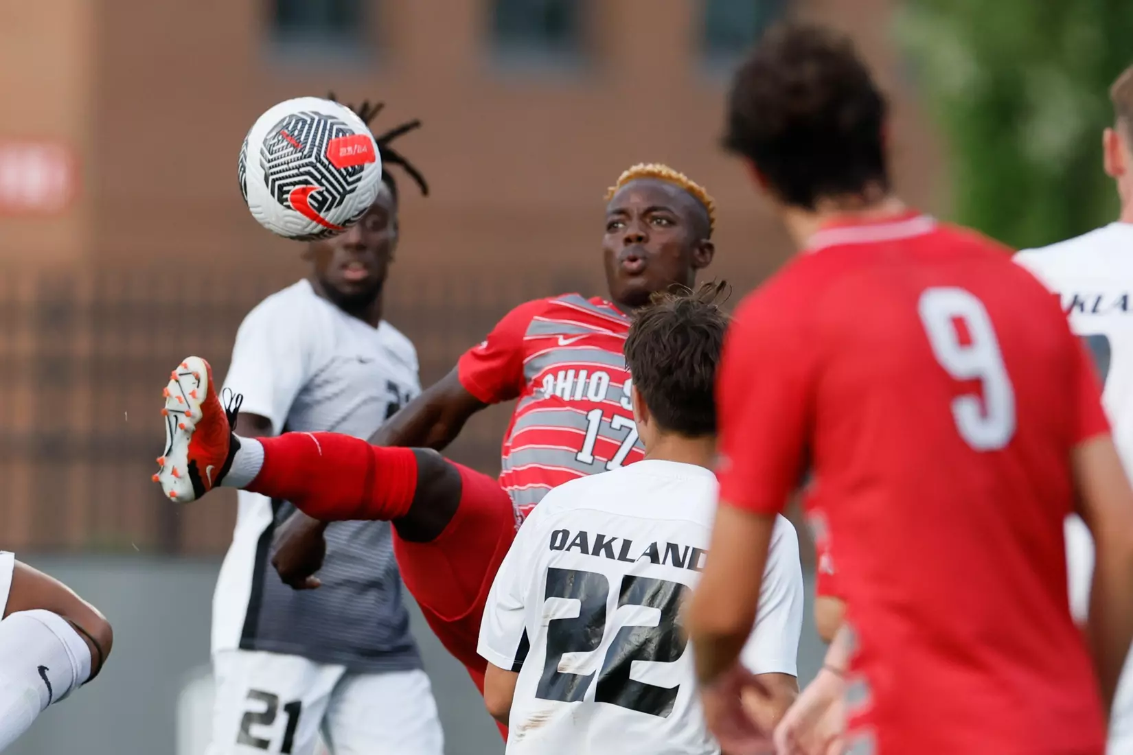 Ohio State men's soccer vs. Oakland Tuesday, Aug. 15, 2023, in Columbus, Ohio. (Photo/Jay LaPrete)