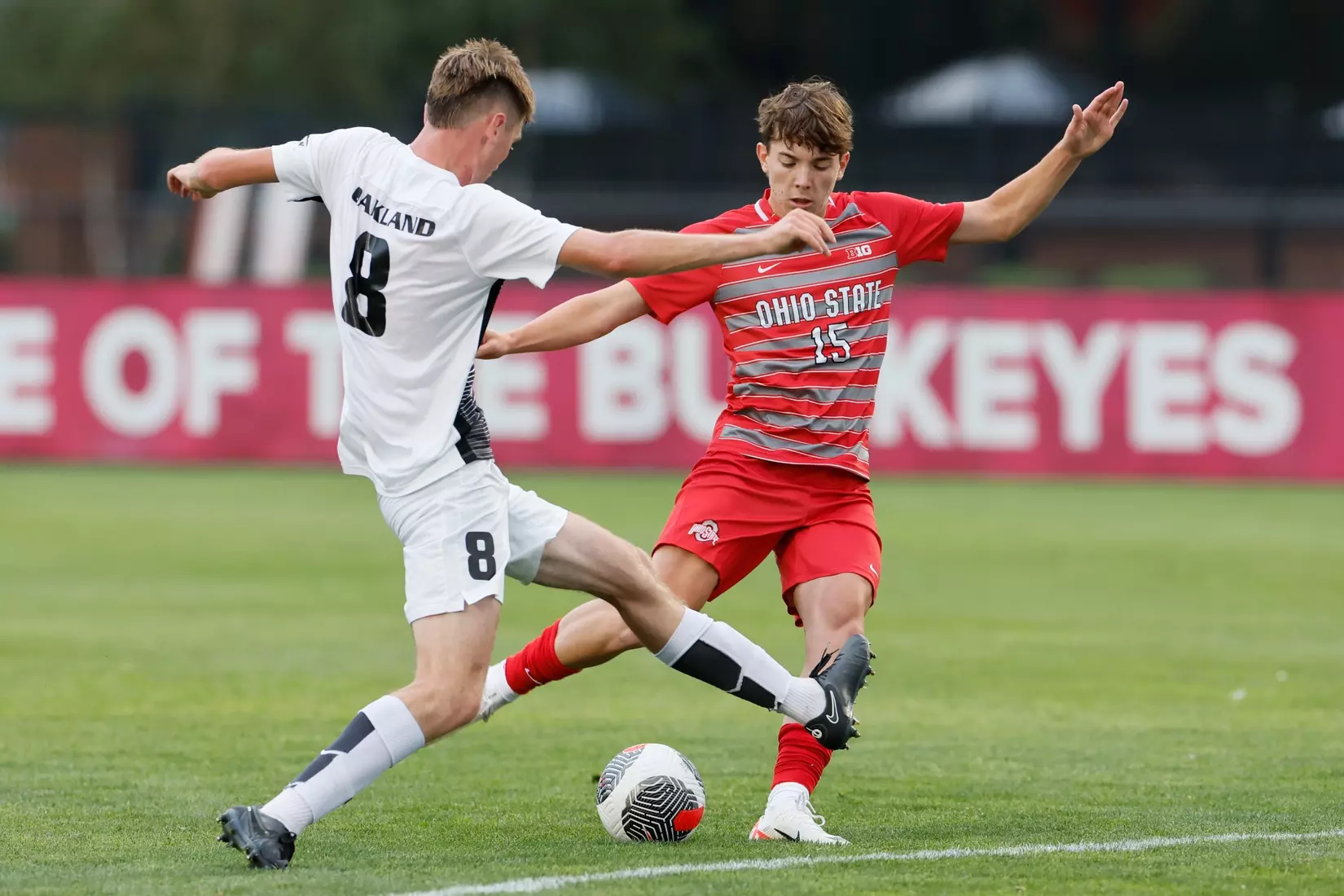 Ohio State men's soccer vs. Oakland Tuesday, Aug. 15, 2023, in Columbus, Ohio. (Photo/Jay LaPrete)
