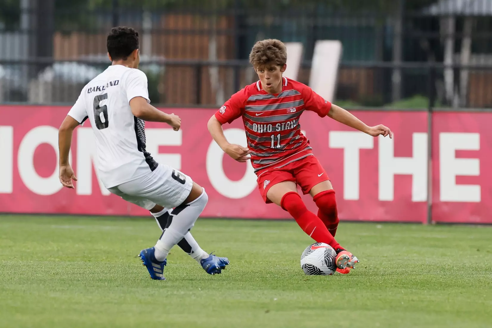 Ohio State men's soccer vs. Oakland Tuesday, Aug. 15, 2023, in Columbus, Ohio. (Photo/Jay LaPrete)