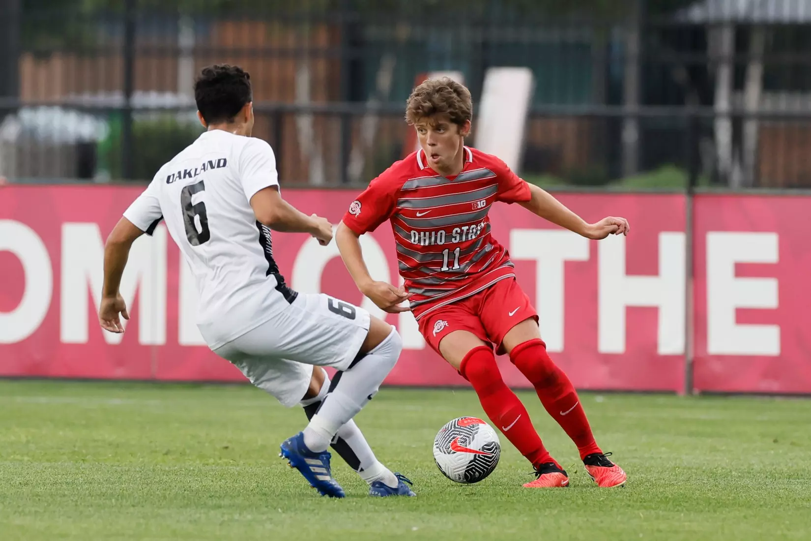 Ohio State men's soccer vs. Oakland Tuesday, Aug. 15, 2023, in Columbus, Ohio. (Photo/Jay LaPrete)