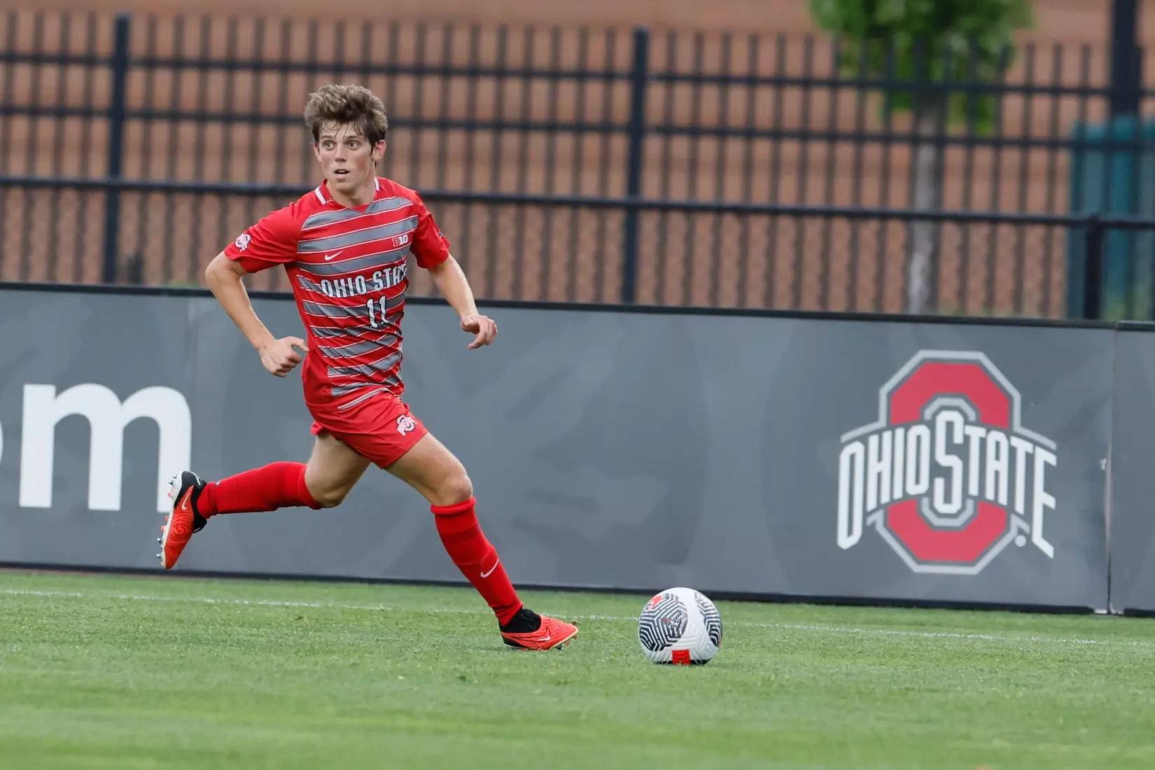 Ohio State men's soccer vs. Oakland Tuesday, Aug. 15, 2023, in Columbus, Ohio. (Photo/Jay LaPrete)