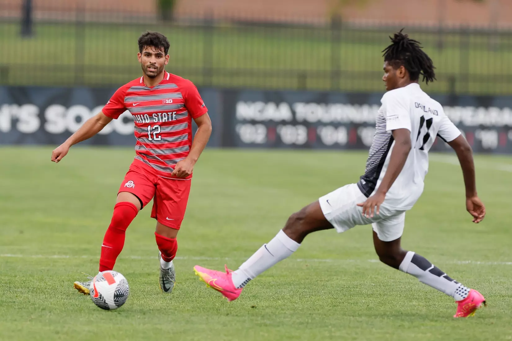 Ohio State men's soccer vs. Oakland Tuesday, Aug. 15, 2023, in Columbus, Ohio. (Photo/Jay LaPrete)
