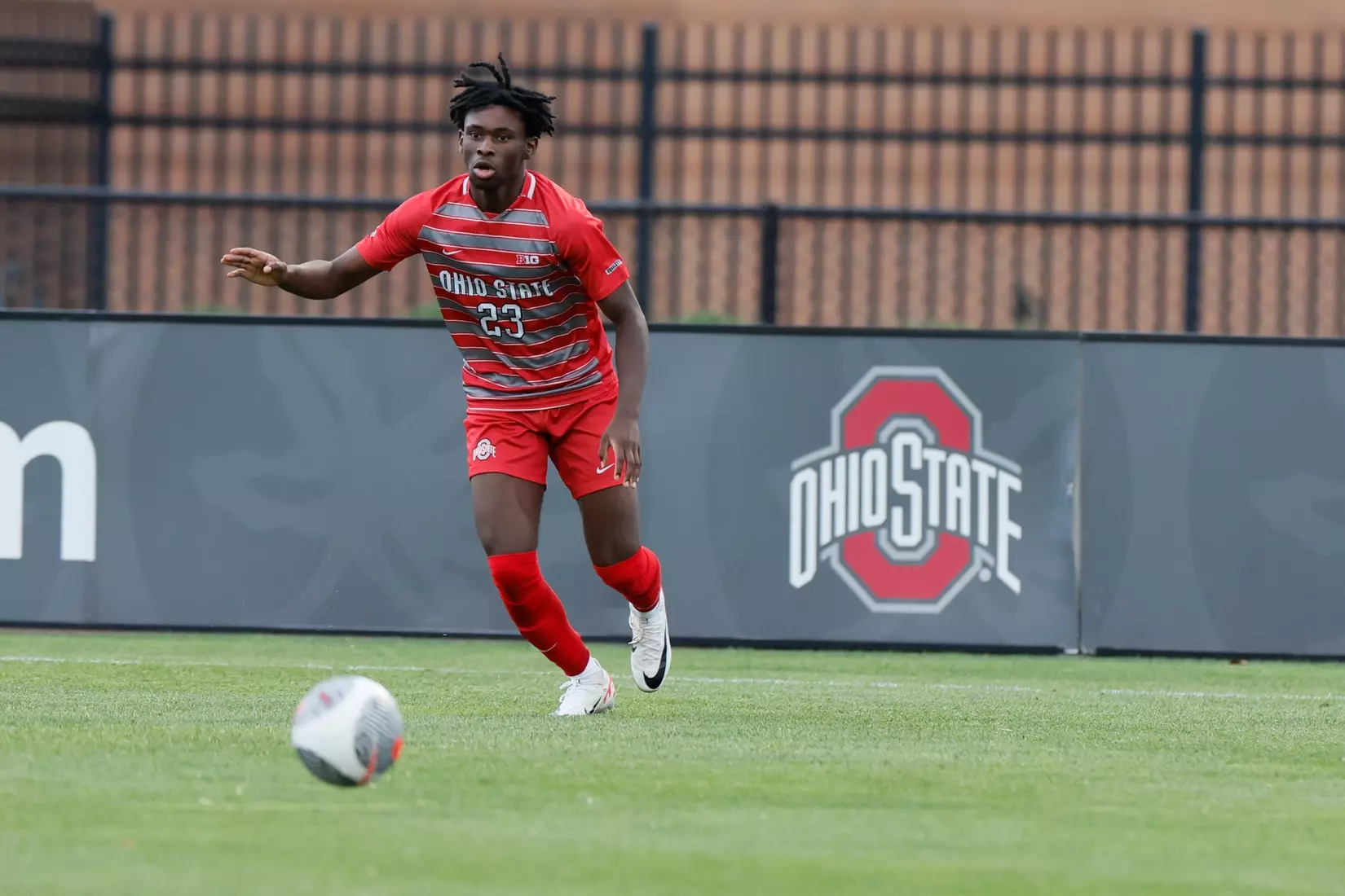 Ohio State men's soccer vs. Oakland Tuesday, Aug. 15, 2023, in Columbus, Ohio. (Photo/Jay LaPrete)