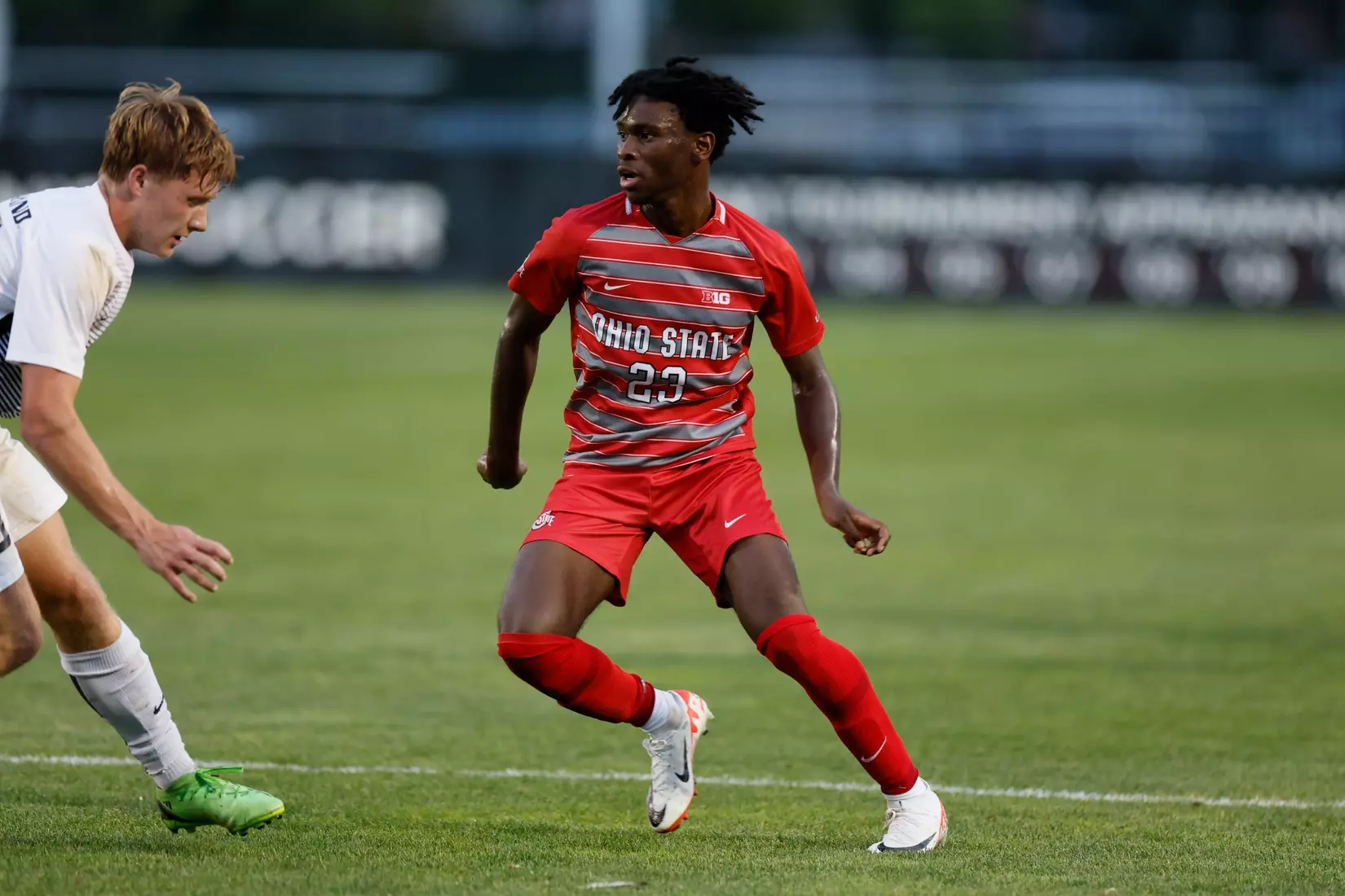 Ohio State men's soccer vs. Oakland Tuesday, Aug. 15, 2023, in Columbus, Ohio. (Photo/Jay LaPrete)