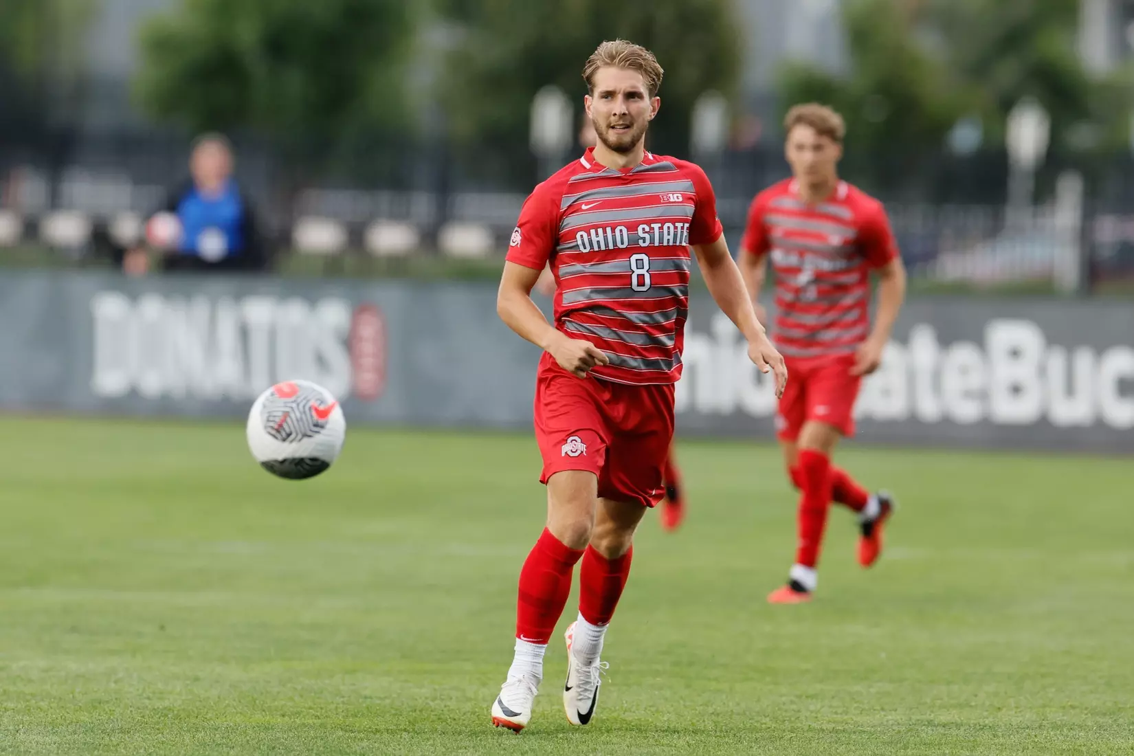 Ohio State men's soccer vs. Oakland Tuesday, Aug. 15, 2023, in Columbus, Ohio. (Photo/Jay LaPrete)