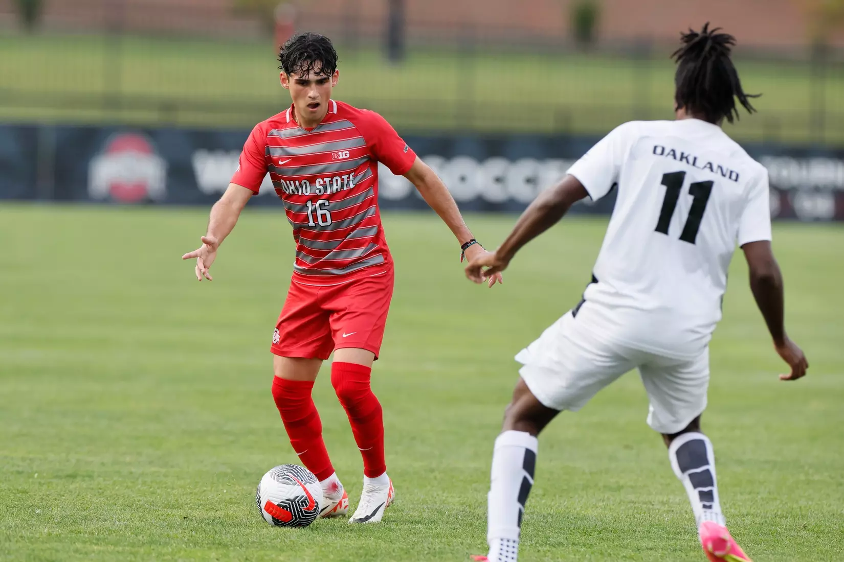 Ohio State men's soccer vs. Oakland Tuesday, Aug. 15, 2023, in Columbus, Ohio. (Photo/Jay LaPrete)