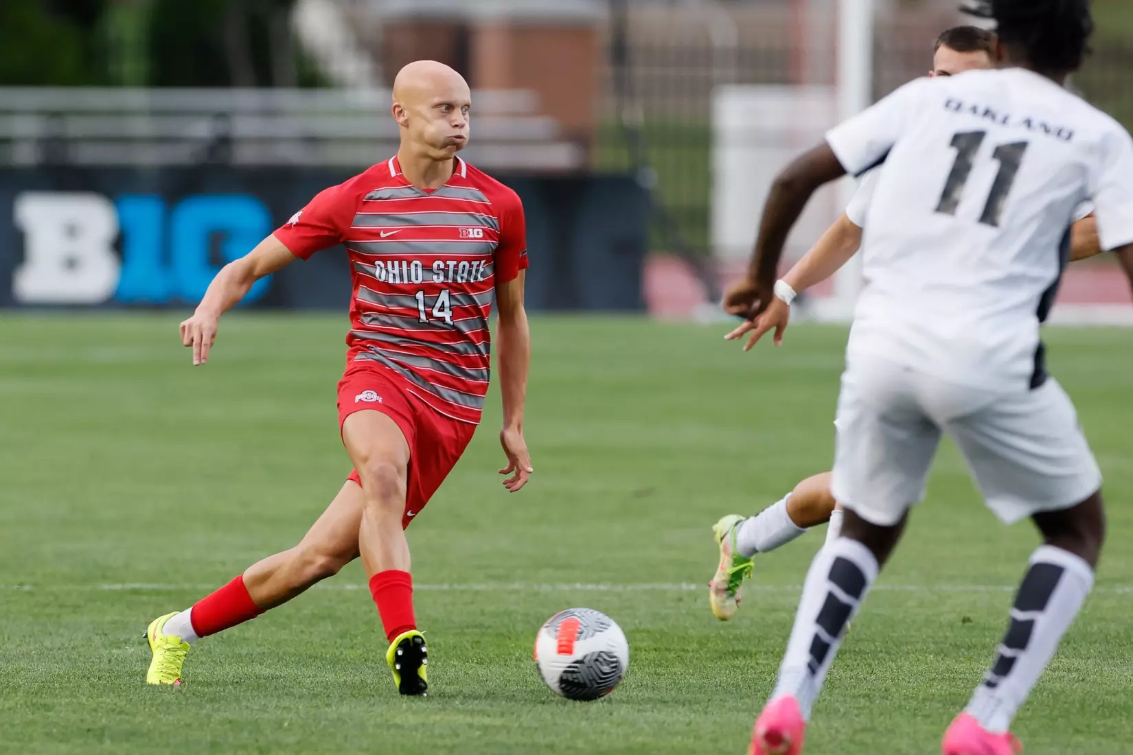 Ohio State men's soccer vs. Oakland Tuesday, Aug. 15, 2023, in Columbus, Ohio. (Photo/Jay LaPrete)