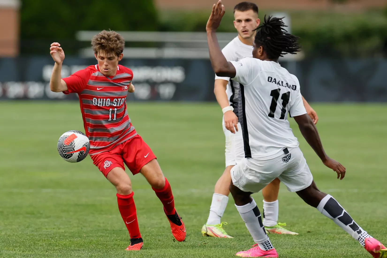 Ohio State men's soccer vs. Oakland Tuesday, Aug. 15, 2023, in Columbus, Ohio. (Photo/Jay LaPrete)