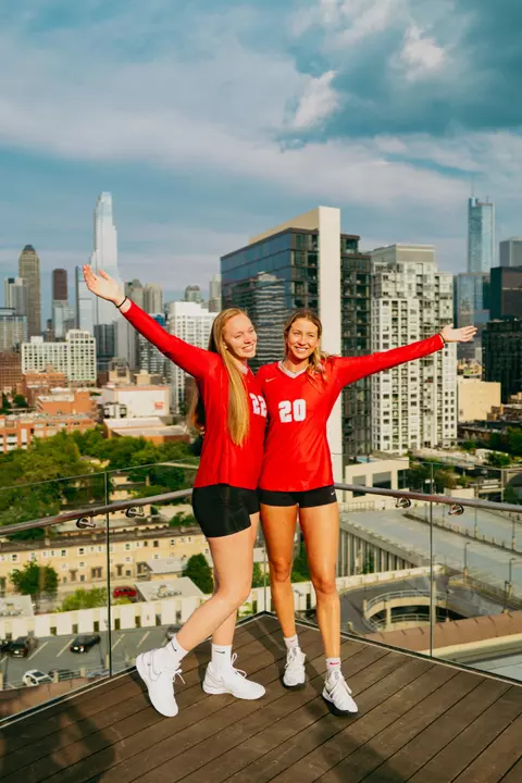 WVB Players Emily Londot and Rylee Rader in Chicago for Big Ten Media Day
