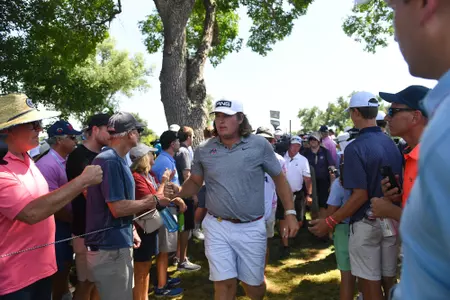 Neal Shipley walks to the hole 23 tee box during the final match of the 2023 U.S. Amateur at Cherry Hills C.C. in Cherry Hills Village, Colo. on Sunday, Aug. 20, 2023. (Kathryn Riley/USGA)