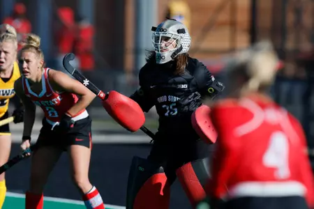 Ohio State field hockey vs. Iowa Friday, Oct. 14, 2022, in Columbus, Ohio. (Photo/Jay LaPrete)