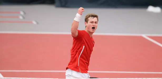 The Ohio State University men's tennis team defeat Georgia 4-0. February 12, 2017.
(Photo by Walt Middleton 2017)