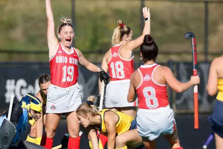 Ohio State field hockey vs. Michigan Friday, Sept. 15, 2023, in Columbus, Ohio. (Photo/Jay LaPrete)