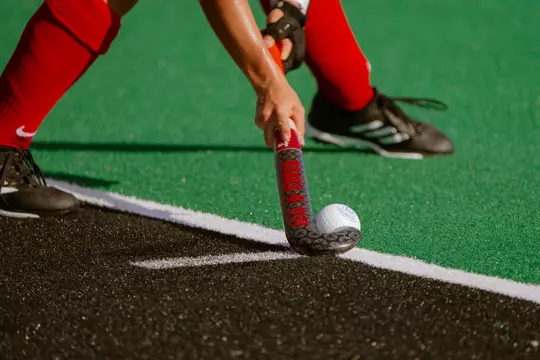 Field Hockey Stick Hitting Ball