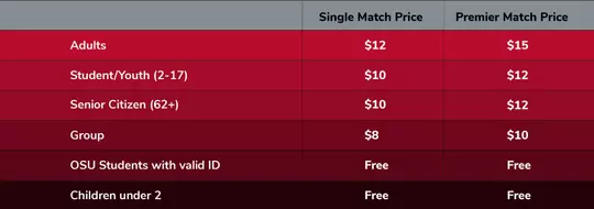 Volleyball pricing