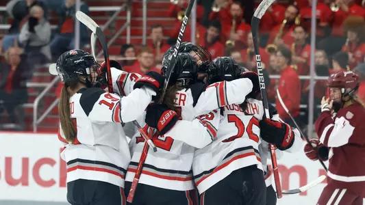 Ohio State women's hockey celebration