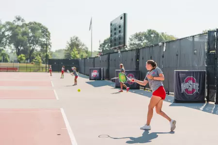 Women's tennis practice