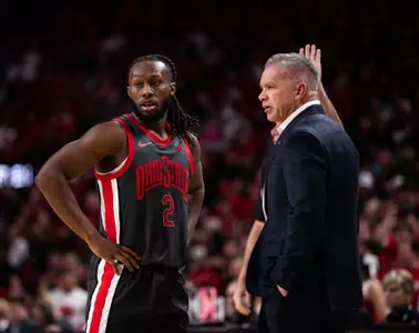 Bruce Thornton and Chris Holtmann at Nebraska 1-23-24