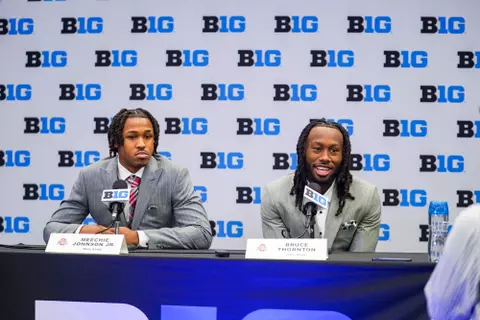 Meechie Johnson & Bruce Thornton, Men's Basketball Big Ten Media Day, 10/3/2024