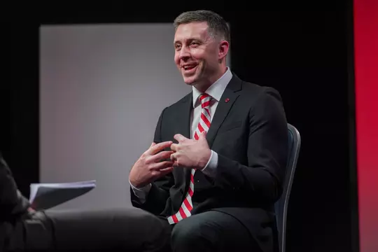 Jake Diebler, Men's Basketball Big Ten Media Day, 10/3/2024