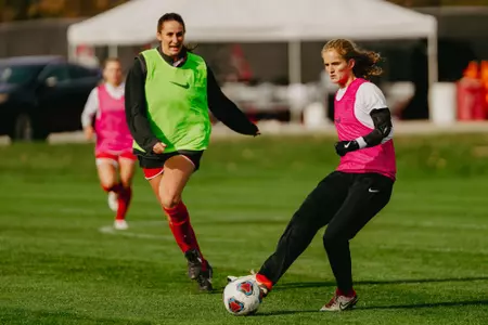 Kailyn Dudukovich and Ava Bramblett at practice on Nov. 11, 2024