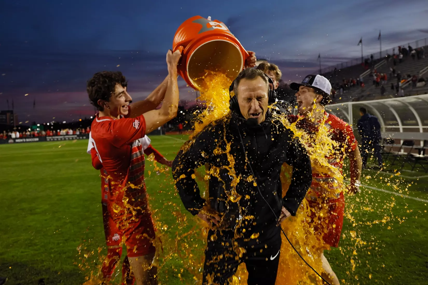 Ohio State men's soccer vs. Michigan in the Big 10 Championship Sunday, Nov. 17, 2024, in Columbus, Ohio. (Photo/Jay LaPrete)