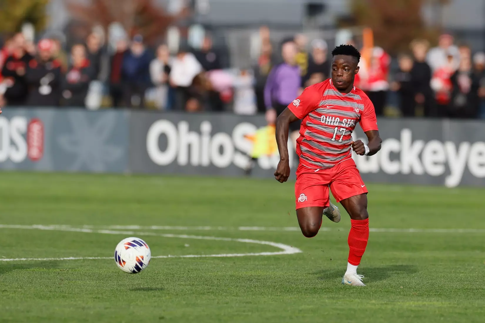 Ohio State men's soccer vs. Michigan in the Big 10 Championship Sunday, Nov. 17, 2024, in Columbus, Ohio. (Photo/Jay LaPrete)